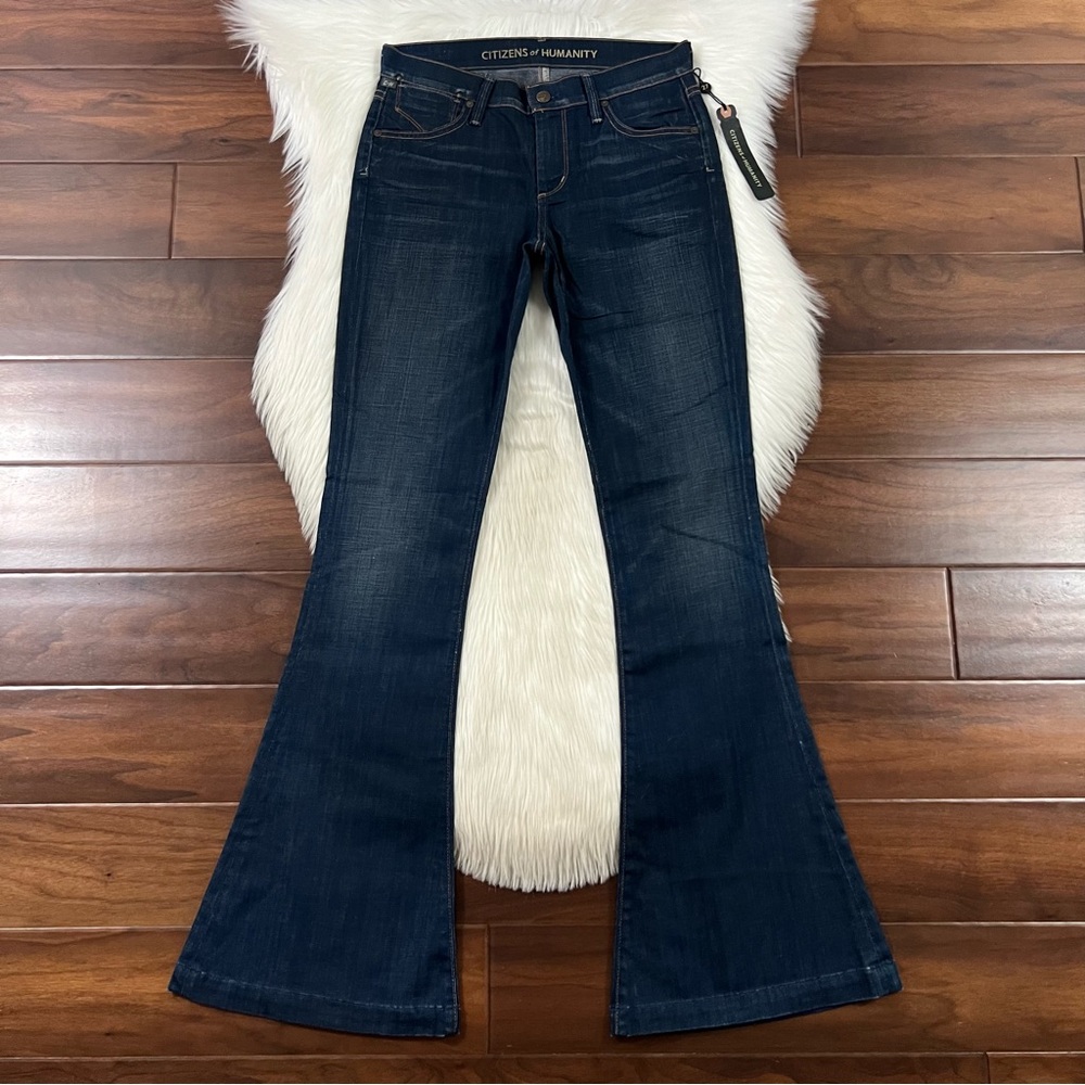 Citizens Of Humanity Womens Size 27 Devote Rocker Ultra Flare Jeans in Title NEW